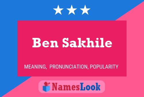 Poster del nome Ben Sakhile