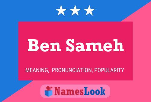 Poster del nome Ben Sameh