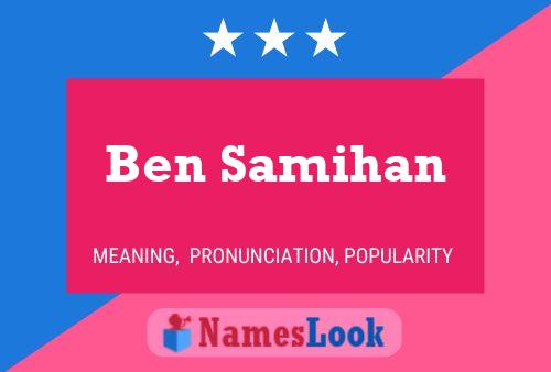 Poster del nome Ben Samihan