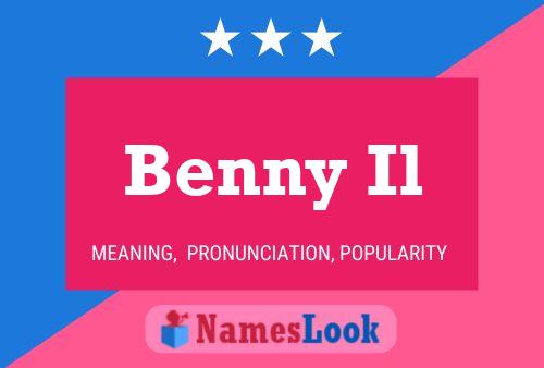 Poster del nome Benny Il