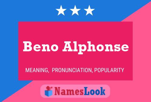 Poster del nome Beno Alphonse