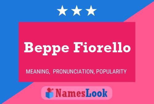 Poster del nome Beppe Fiorello