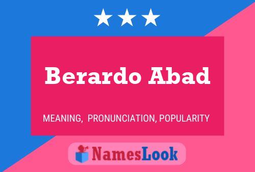 Poster del nome Berardo Abad