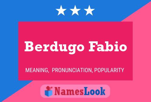 Poster del nome Berdugo Fabio