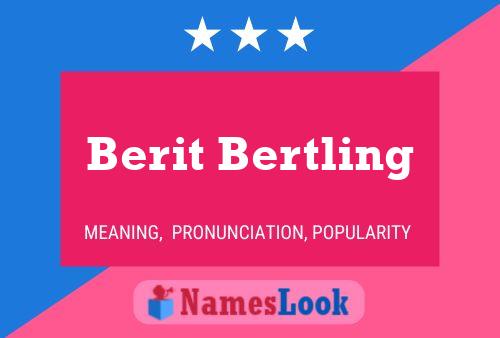 Poster del nome Berit Bertling