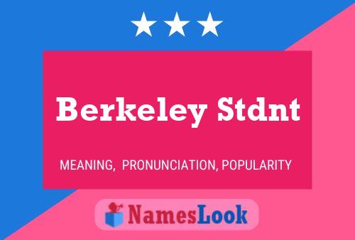 Poster del nome Berkeley Stdnt