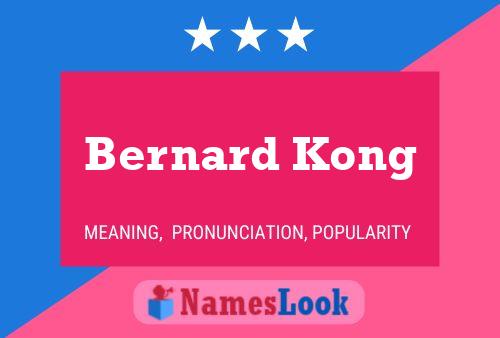 Poster del nome Bernard Kong