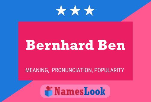 Poster del nome Bernhard Ben