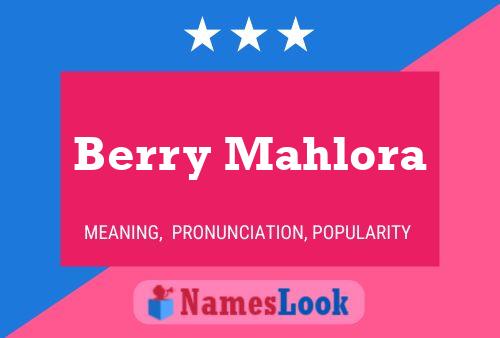 Poster del nome Berry Mahlora