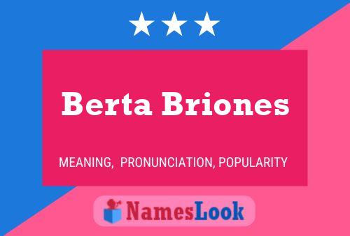 Poster del nome Berta Briones