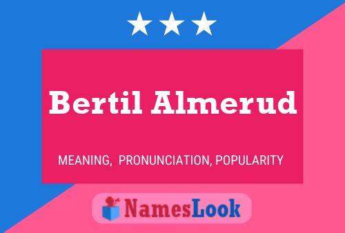 Poster del nome Bertil Almerud