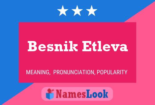 Poster del nome Besnik Etleva