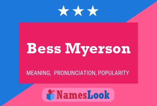 Poster del nome Bess Myerson