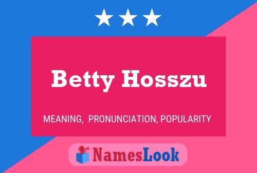 Poster del nome Betty Hosszu