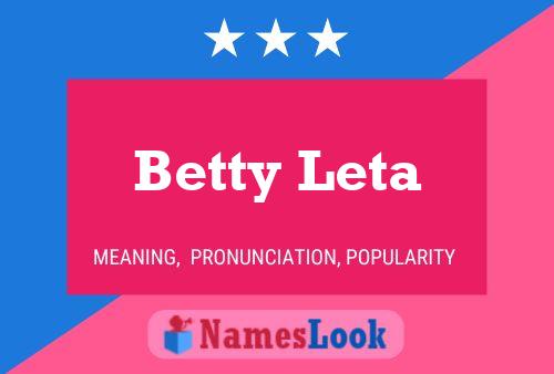 Poster del nome Betty Leta