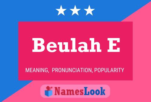 Poster del nome Beulah E