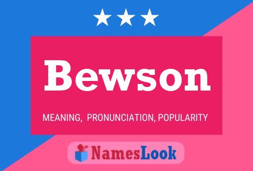 Poster del nome Bewson