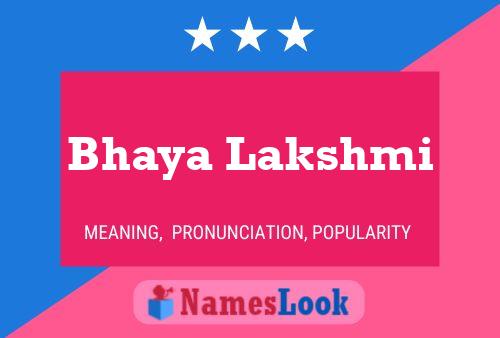 Poster del nome Bhaya Lakshmi