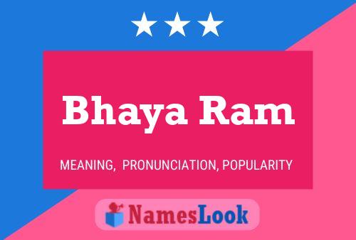 Poster del nome Bhaya Ram