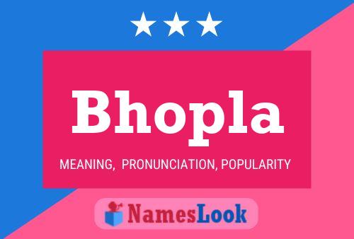 Poster del nome Bhopla