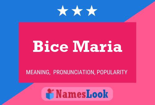 Poster del nome Bice Maria