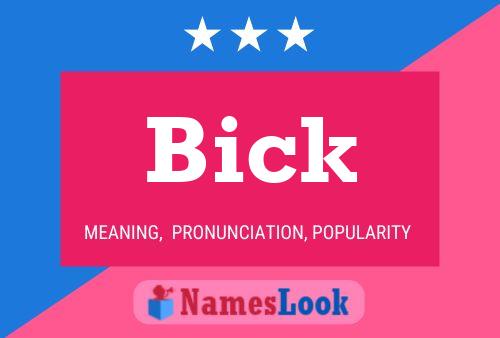 Poster del nome Bick