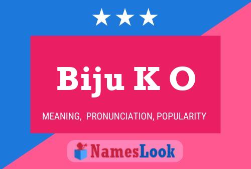 Poster del nome Biju K O