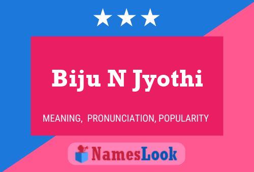 Poster del nome Biju N Jyothi