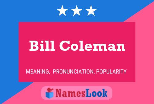 Poster del nome Bill Coleman