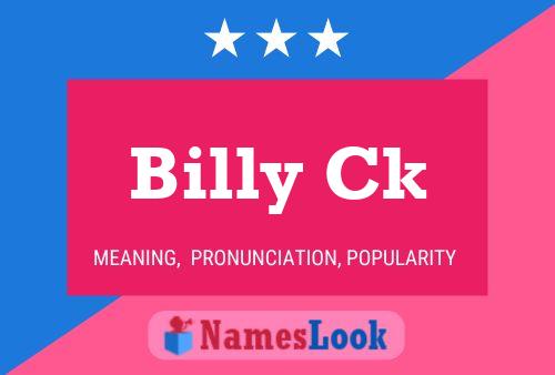 Poster del nome Billy Ck