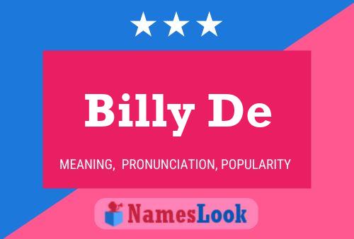 Poster del nome Billy De