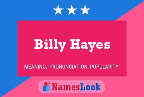 Poster del nome Billy Hayes