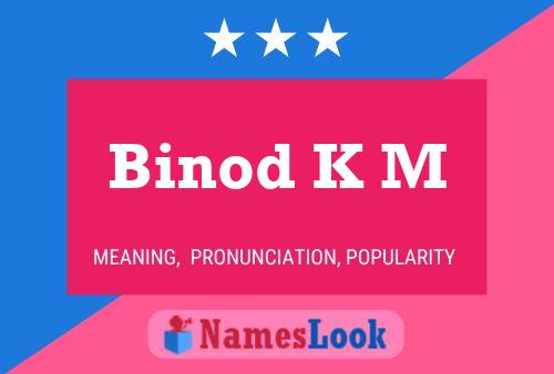 Poster del nome Binod K M