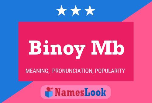 Poster del nome Binoy Mb