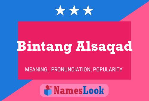 Poster del nome Bintang Alsaqad