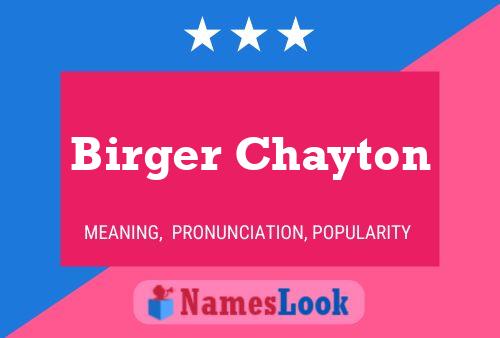 Poster del nome Birger Chayton