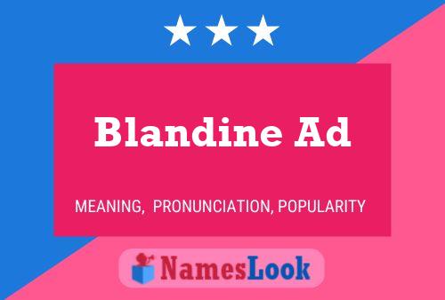 Poster del nome Blandine Ad