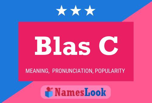 Poster del nome Blas C