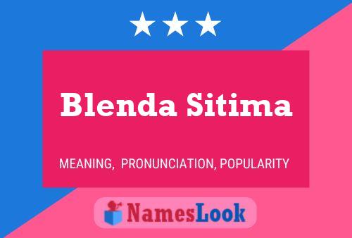 Poster del nome Blenda Sitima