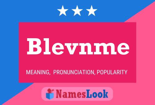 Poster del nome Blevnme