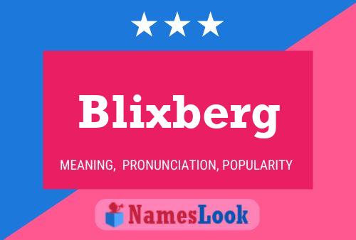 Poster del nome Blixberg