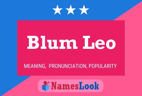 Poster del nome Blum Leo