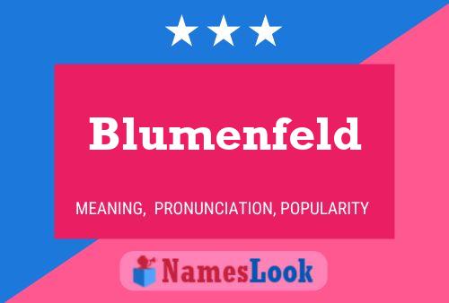 Poster del nome Blumenfeld