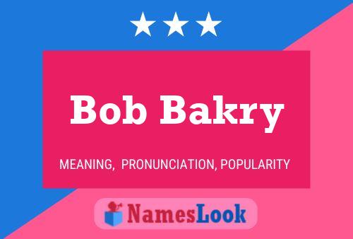 Poster del nome Bob Bakry