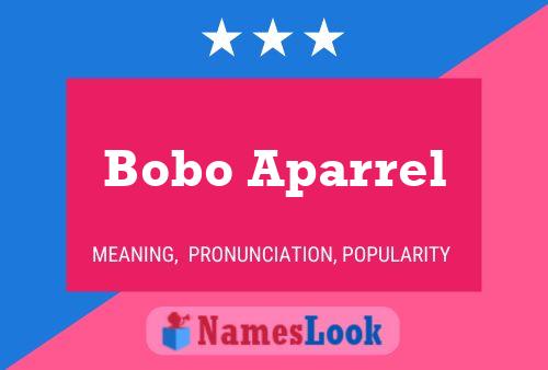 Poster del nome Bobo Aparrel