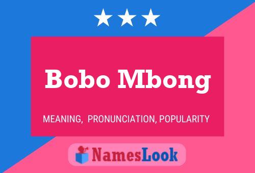 Poster del nome Bobo Mbong