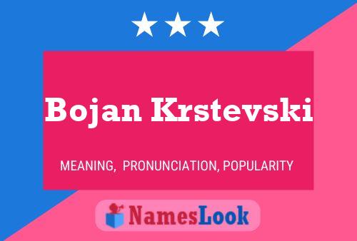 Poster del nome Bojan Krstevski