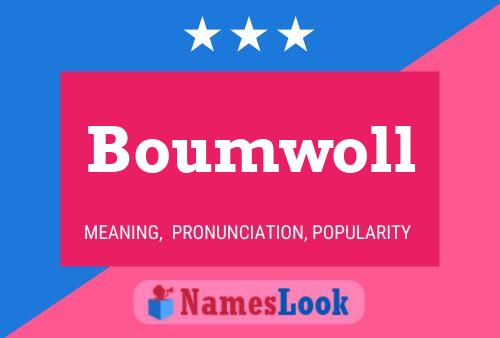 Poster del nome Boumwoll