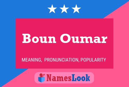 Poster del nome Boun Oumar