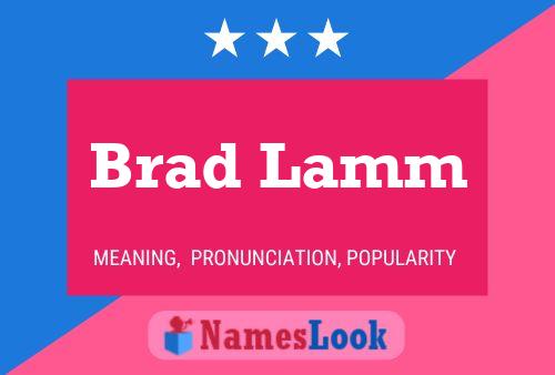 Poster del nome Brad Lamm